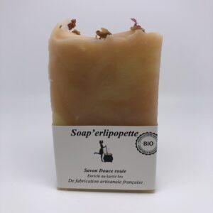 savon Douce Rosée Soap'erlipopette saponifié à froid aux huiles essentielles bio argile rose 1