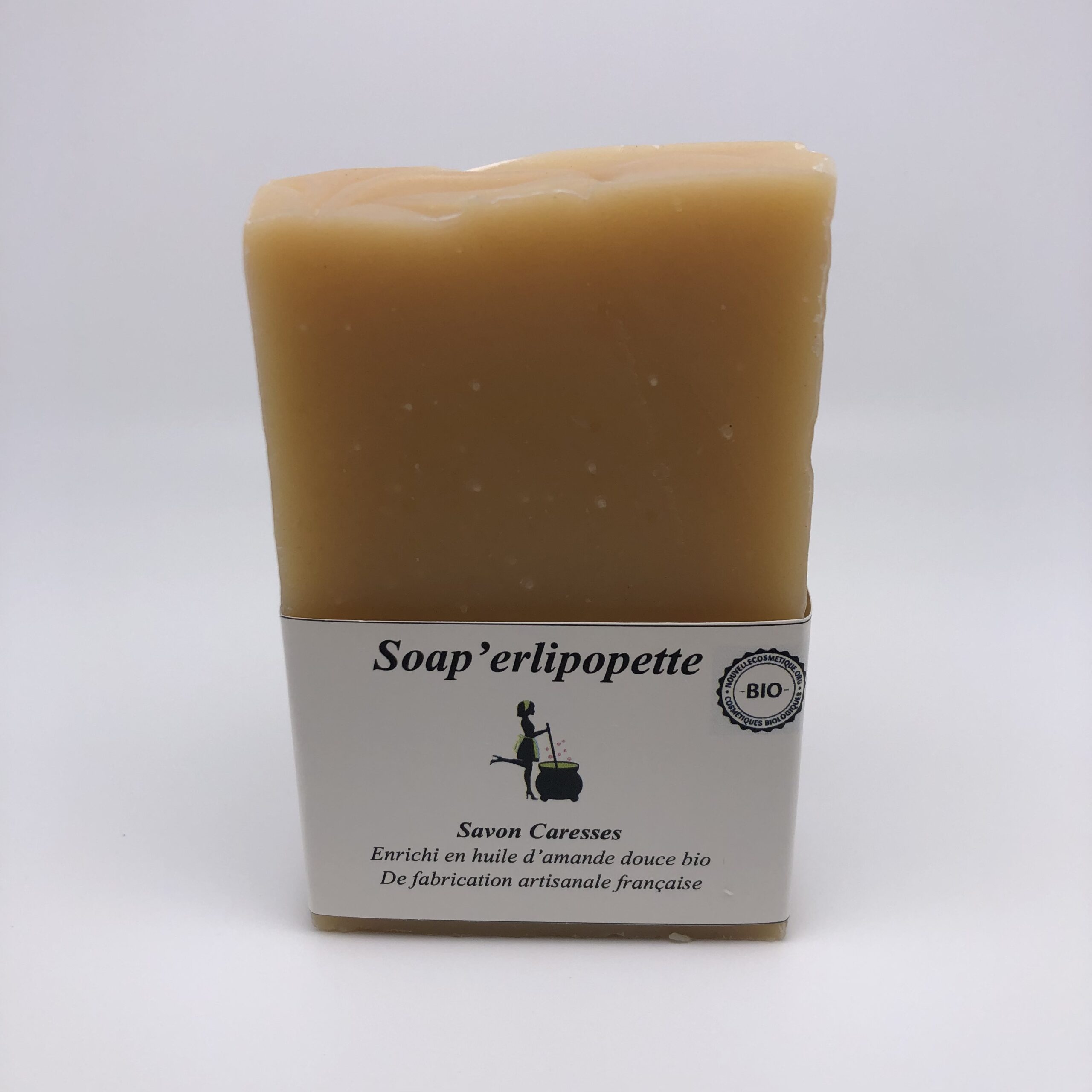 savon Soap'erlipopette saponifié à froid aux huiles essentielles bio Caresses au géranium, palmarosa orange douce huile d'amande douce et argile rose 4